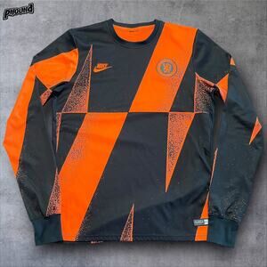 Nike Black and Orange Short Sleeve Tee